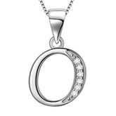 Letter O Initial Necklaces 925 Sterling Silver Aurora Tears Jewelry
